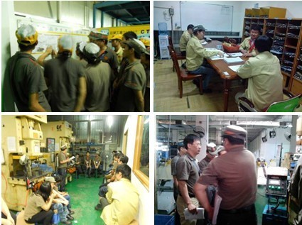 沖壓廢品低減活動實施中